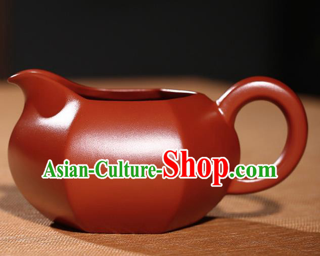Traditional Chinese Handmade Zisha Cup Ashtray Red Clay Pottery Teacup