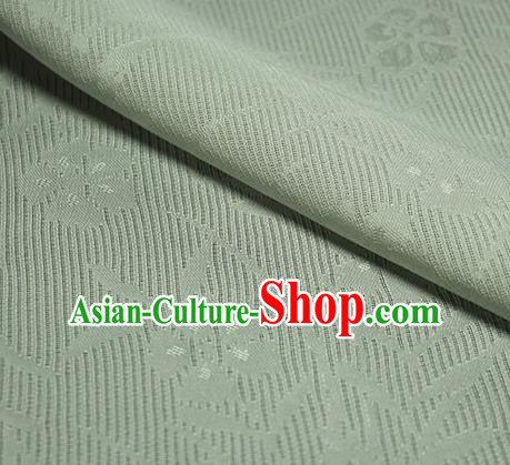 Traditional Chinese Classical Orchid Pattern Light Green Silk Fabric Ancient Hanfu Dress Silk Cloth