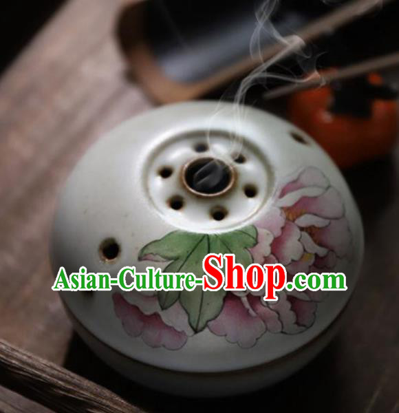 Chinese Classical Handmade Jingdezhen Shi Enamel Censer Porcelain Ceramics Incense Burner
