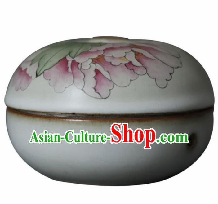 Chinese Classical Handmade Jingdezhen Shi Enamel Censer Porcelain Ceramics Incense Burner