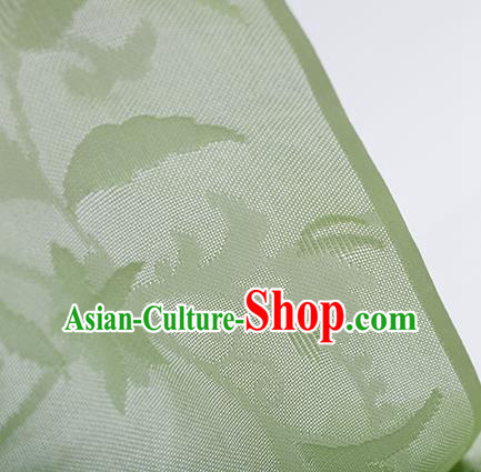 Traditional Chinese Classical Calyx Pattern Light Green Silk Fabric Ancient Hanfu Dress Silk Cloth