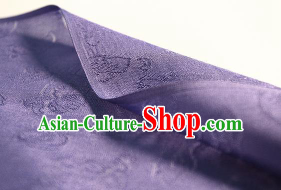 Traditional Chinese Classical Riverstones Pattern Design Purple Silk Fabric Ancient Hanfu Dress Silk Cloth
