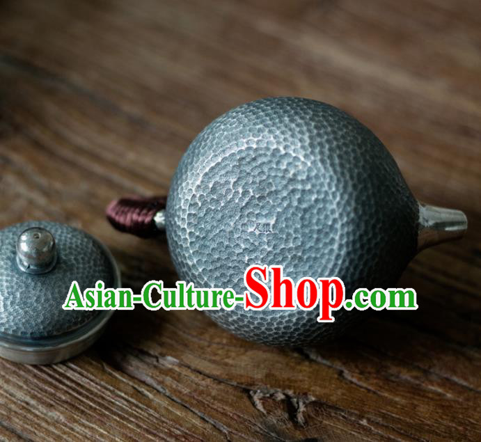 Traditional Chinese Handmade Kung Fu Teapot Silver Carving Tea Kettle