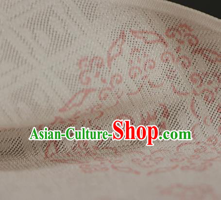 Traditional Chinese Classical Rosette Pattern Beige Silk Fabric Ancient Hanfu Silk Cloth