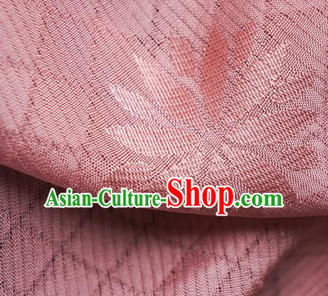 Traditional Chinese Classical Lotus Pattern Design Pink Silk Fabric Ancient Hanfu Dress Silk Cloth