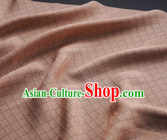 Traditional Chinese Classical Lotus Pattern Design Champagne Silk Fabric Ancient Hanfu Dress Silk Cloth