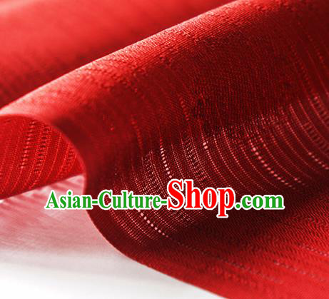 Traditional Chinese Classical Flowers Pattern Design Red Silk Fabric Ancient Hanfu Dress Silk Cloth