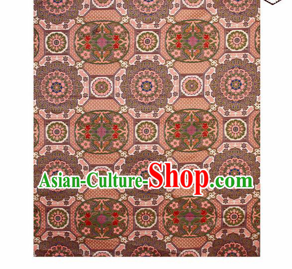 Asian Chinese Traditional Pattern Brocade Buddhism Satin Fabric Chinese Silk Material