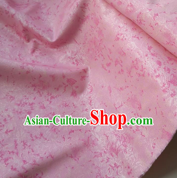 Traditional Chinese Classical Pattern Pink Brocade Fabric Ancient Hanfu Cheongsam Silk Cloth