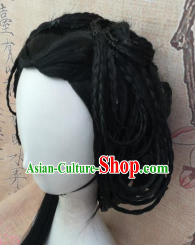 Chinese Traditional Cosplay Nobility Lady Wigs Ancient Palace Princess Wig Sheath Hair Accessories for Women