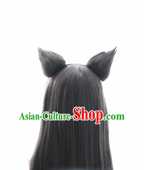 Chinese Traditional Cosplay Wigs Halloween Swordsman Hair Accessories for Men