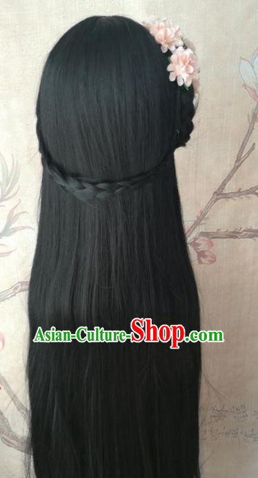 Chinese Traditional Cosplay Song Dynasty Princess Wigs Ancient Palace Lady Wig Sheath Hair Accessories for Women