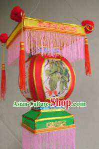 Chinese Traditional Pink Tassel Palace Lantern New Year Hanging Lamp Lantern Festival Lamp