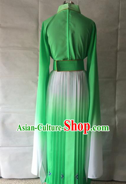 Chinese Beijing Opera Maidservant Green Dress Traditional Peking Opera Young Lady Costume for Women