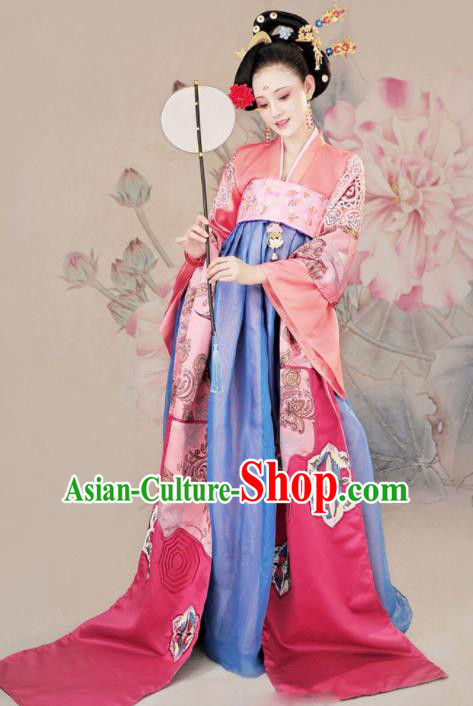 Ancient Chinese Imperial Consort Hanfu Dress Traditional Tang Dynasty Court Queen Historical Costumes for Women