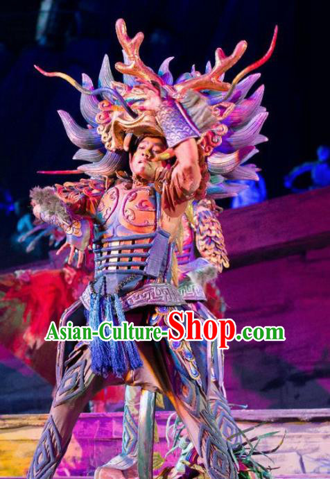 Chinese Chang E The Goddess of The Moon Stage Performance Dance Costume for Men