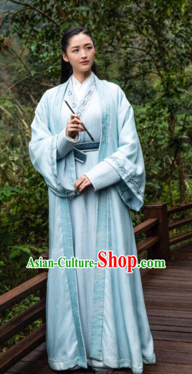 Ancient Chinese Drama Taoist Nun Yu Lian Dress Ever Night Traditional Tang Dynasty Female Swordsman Costumes for Women