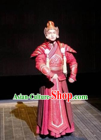 Chinese Encore Dunhuang Tang Dynasty General Armor Stage Performance Dance Costume for Men
