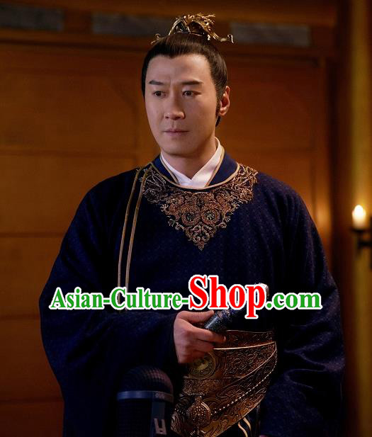 Ever Night Chinese Drama Ancient Emperor Hanfu Clothing Traditional Tang Dynasty Monarch Costumes for Men