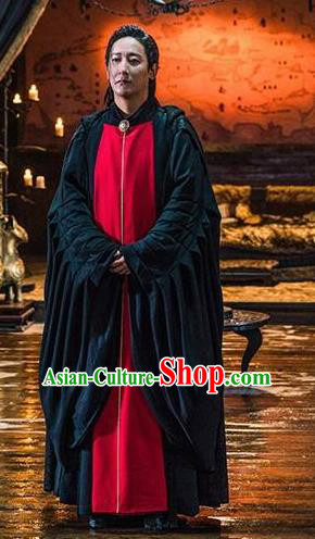 Ever Night Chinese Drama Ancient Priest Swordsman Cheng Lixue Costumes for Men