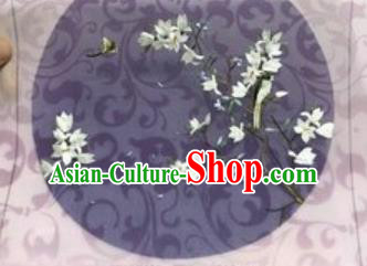 Chinese Traditional Suzhou Embroidery Magnolia Cloth Accessories Embroidered Patches Embroidering Craft