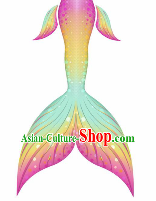 Halloween Cosplay Mermaid Fishtail Dress Nylon Rosy Fish Tail Skirt Clothing for Women