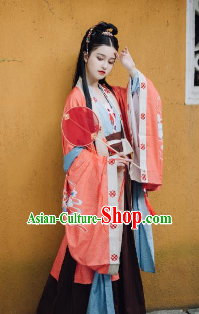 Traditional Chinese Song Dynasty Imperial Concubine Replica Costumes Ancient Court Princess Hanfu Dress for Women