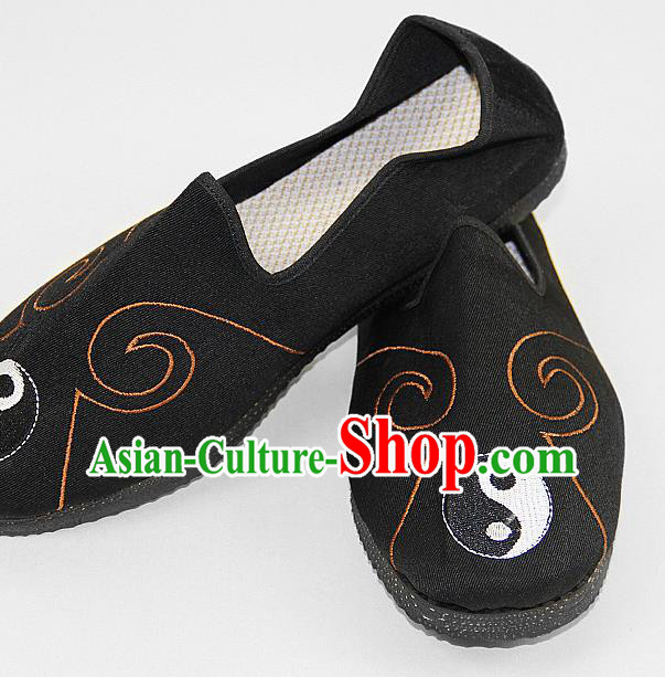 Chinese Traditional Martial Arts Black Shoes Kung Fu Shoes Taoist Priest Tai Chi Shoes for Men