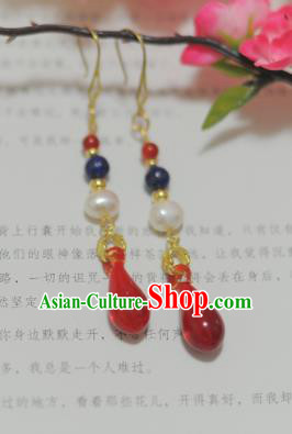 Traditional Chinese Hanfu Earrings Ancient Princess Ear Jewelry Accessories for Women