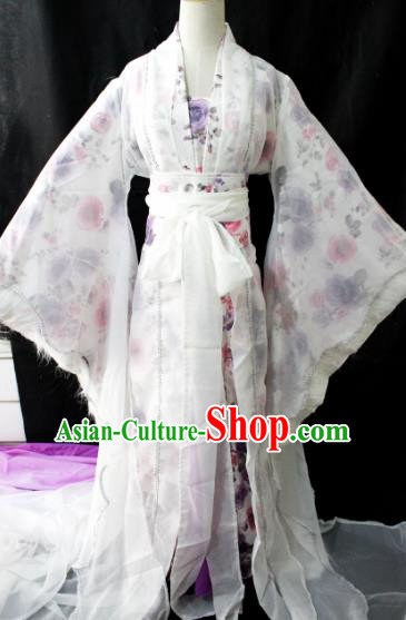 Chinese Cosplay Goddess Fairy Dress Ancient Female Swordsman Knight Costume for Women