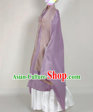 Chinese Ming Dynasty Princess Lilac Vest Ancient Court Lady Costume for Women