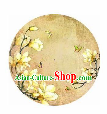 Chinese Handmade Printing Yulan Magnolia Oil Paper Umbrella Traditional Umbrellas