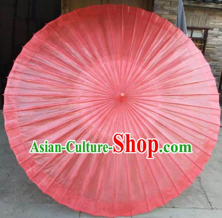 Chinese Handmade Large Pink Oil Paper Umbrella Traditional Decoration Umbrellas