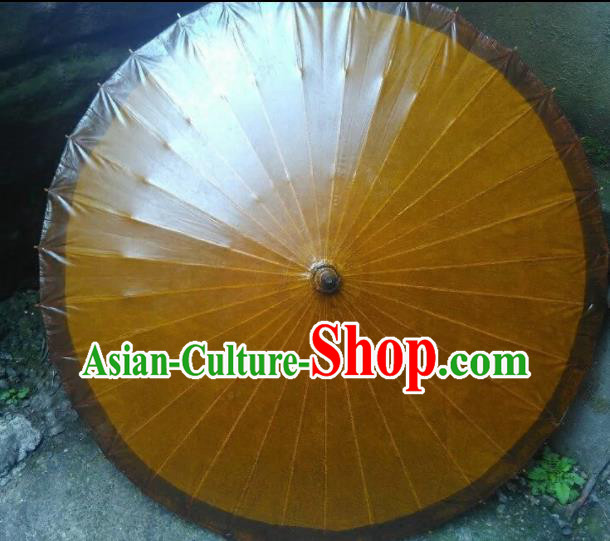 Chinese Handmade Brown Oil Paper Umbrella Traditional Decoration Umbrellas