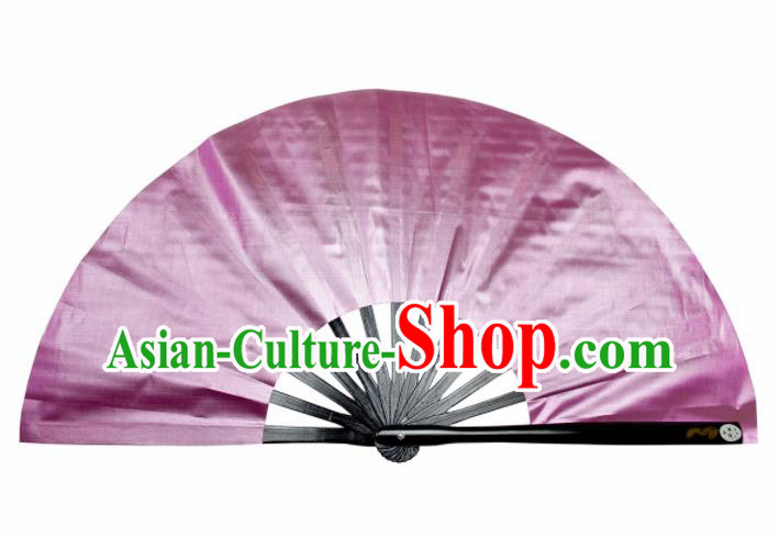 Chinese Handmade Martial Arts Pink Silk Fans Accordion Fan Traditional Kung Fu Folding Fan