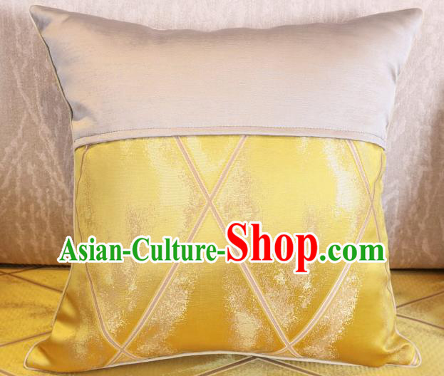 Traditional Chinese Home Decoration Accessories Golden Brocade Pillow Cover