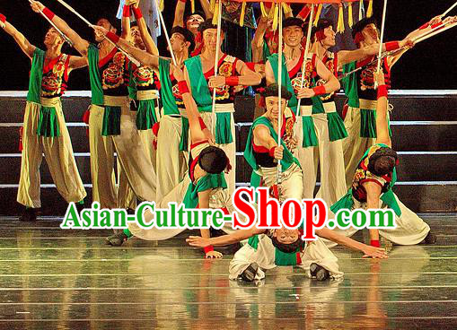 Chinese Dance Drama Wild Jujubes Folk Dance Clothing Stage Performance Dance Costume for Men