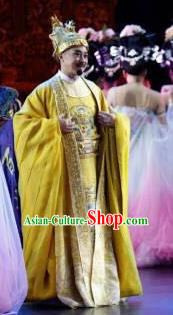 Chinese Chuansi Gongzhu Silk Princess Ancient Emperor Dance Stage Performance Costume for Men