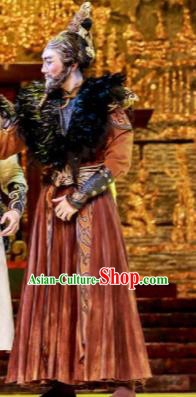 Lady Zhaojun Chinese Mongol Nationality King Clothing Stage Performance Dance Costume for Men