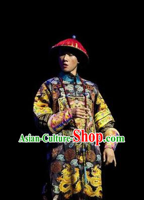 The Summer Palace Chinese Peking Opera Royal Highness Clothing Stage Performance Dance Costume and Headpiece for Men