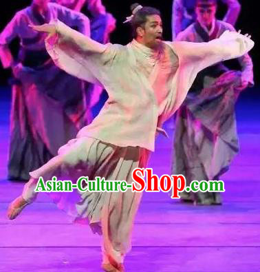 Drama Chinese Orphan Chinese Ancient Cheng Ying Clothing Stage Performance Dance Costume and Headpiece for Men