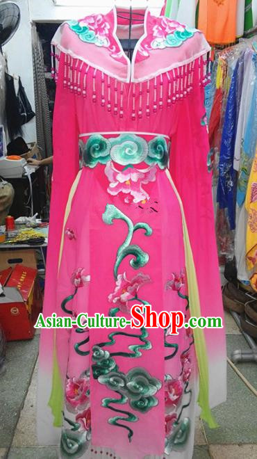 Chinese Traditional Beijing Opera Princess Costume Peking Opera Actress Rosy Dress for Adults