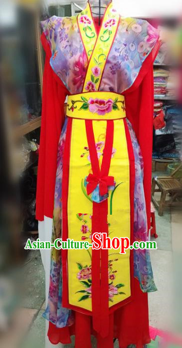 Chinese Traditional Beijing Opera Red Dress Peking Opera Actress Water Sleeve Costume for Adults