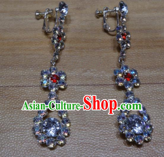 Chinese Traditional Beijing Opera Crystal Earrings Peking Opera Diva Ear Accessories for Adults