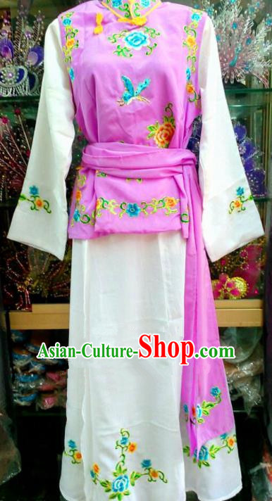 Chinese Traditional Beijing Opera Maidservants Pink Dress Peking Opera Young Lady Costume for Adults