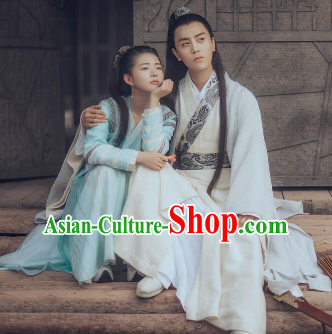 Chinese Ancient Swordsman and Swordswoman Historical Costumes Complete Set