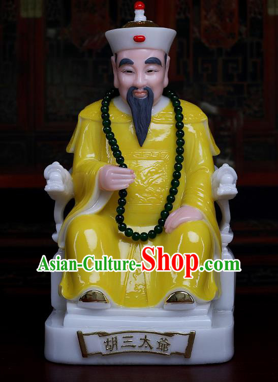 Chinese Traditional Religious Supplies Feng Shui Gnome Yellow Cloth Statue Taoism Decoration