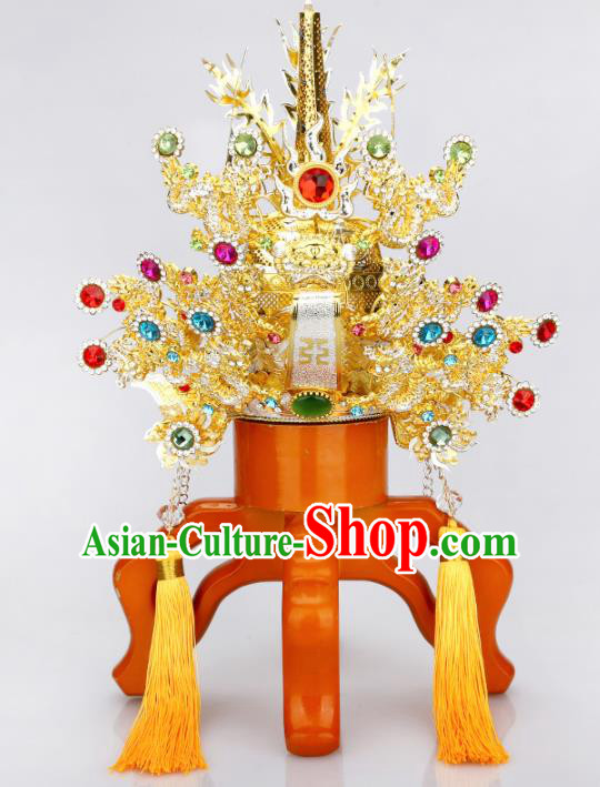 Chinese Traditional Religious Hair Accessories Taoism Feng Shui Emperor Heavenly Hat