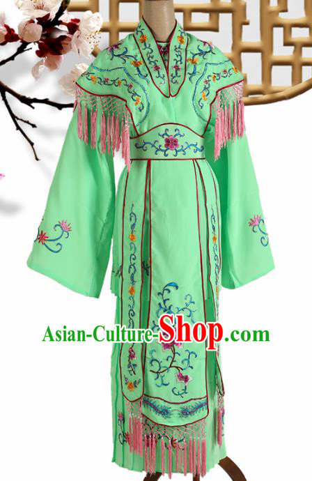 Traditional Chinese Beijing Opera Peri Costume Peking Opera Princess Green Dress