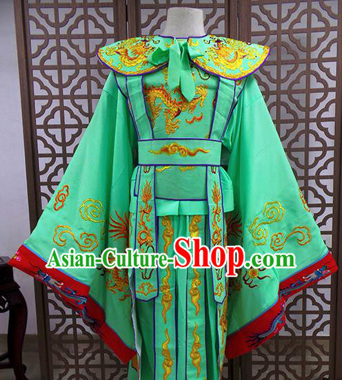 Traditional Chinese Beijing Opera Niche Costume Peking Opera Prince Green Clothing